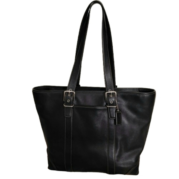 Coach Handbags - Coach Vintage Hampton Black Large Tote Bag